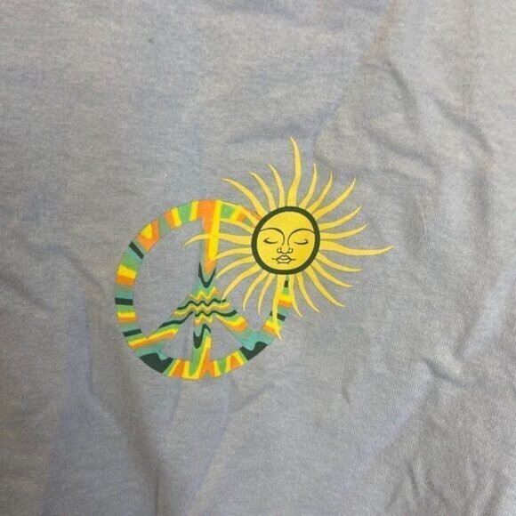 ABOUND‎ Short Sleeve Graphic T-shirt In Blue Peace Sign NWT - Picture 6 of 7